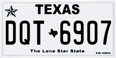 TX license plate DQT6907