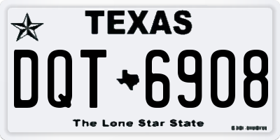 TX license plate DQT6908