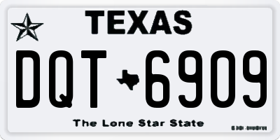 TX license plate DQT6909
