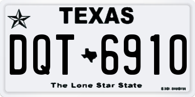 TX license plate DQT6910