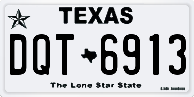 TX license plate DQT6913