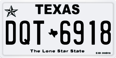 TX license plate DQT6918