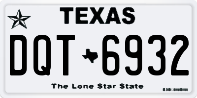 TX license plate DQT6932