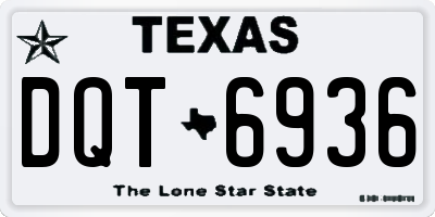TX license plate DQT6936