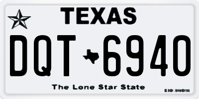 TX license plate DQT6940