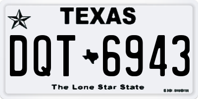 TX license plate DQT6943