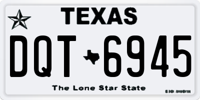 TX license plate DQT6945