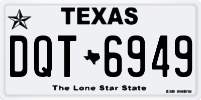 TX license plate DQT6949
