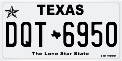 TX license plate DQT6950