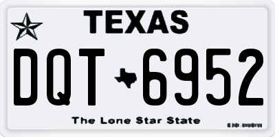 TX license plate DQT6952