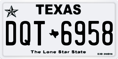 TX license plate DQT6958