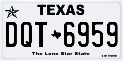 TX license plate DQT6959