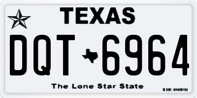 TX license plate DQT6964
