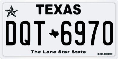 TX license plate DQT6970