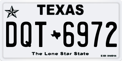 TX license plate DQT6972
