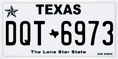 TX license plate DQT6973