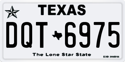 TX license plate DQT6975