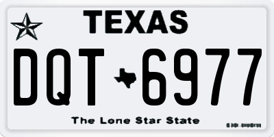 TX license plate DQT6977