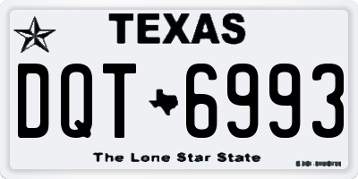 TX license plate DQT6993