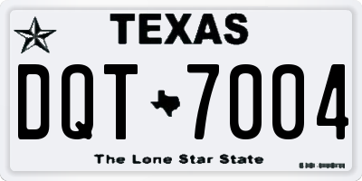 TX license plate DQT7004