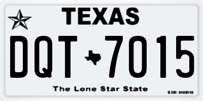 TX license plate DQT7015
