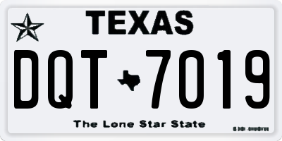 TX license plate DQT7019