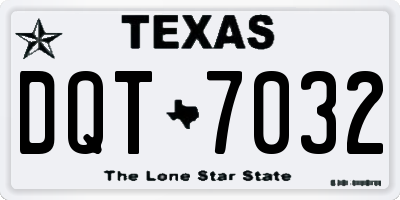 TX license plate DQT7032