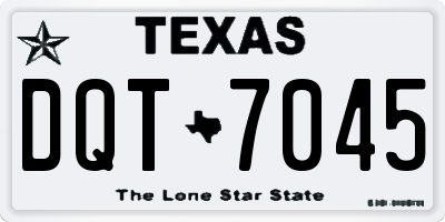 TX license plate DQT7045