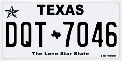 TX license plate DQT7046