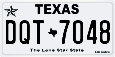 TX license plate DQT7048