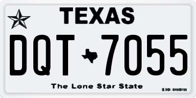 TX license plate DQT7055