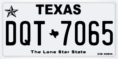 TX license plate DQT7065