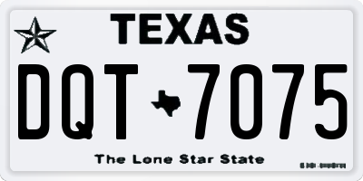 TX license plate DQT7075