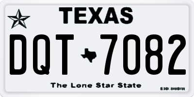 TX license plate DQT7082