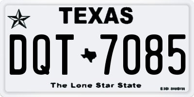 TX license plate DQT7085