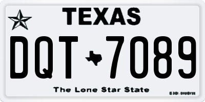 TX license plate DQT7089