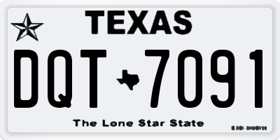 TX license plate DQT7091