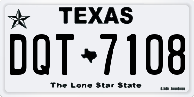 TX license plate DQT7108
