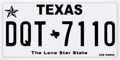 TX license plate DQT7110