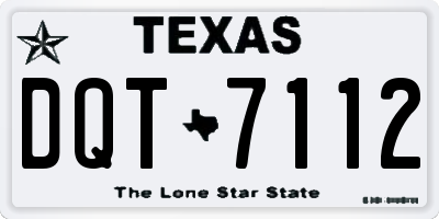 TX license plate DQT7112