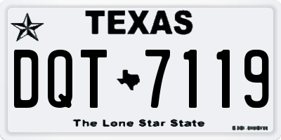 TX license plate DQT7119
