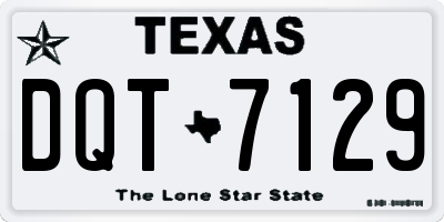 TX license plate DQT7129