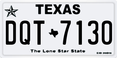 TX license plate DQT7130