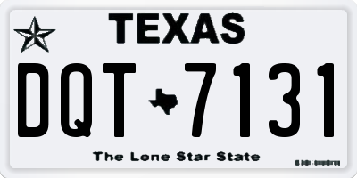 TX license plate DQT7131