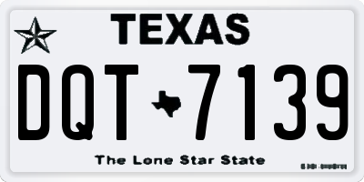 TX license plate DQT7139