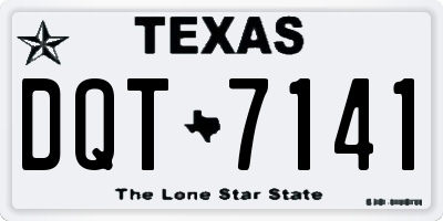 TX license plate DQT7141