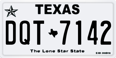 TX license plate DQT7142