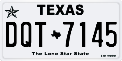TX license plate DQT7145