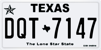TX license plate DQT7147