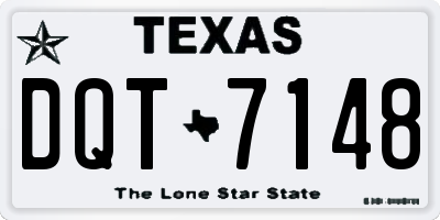TX license plate DQT7148